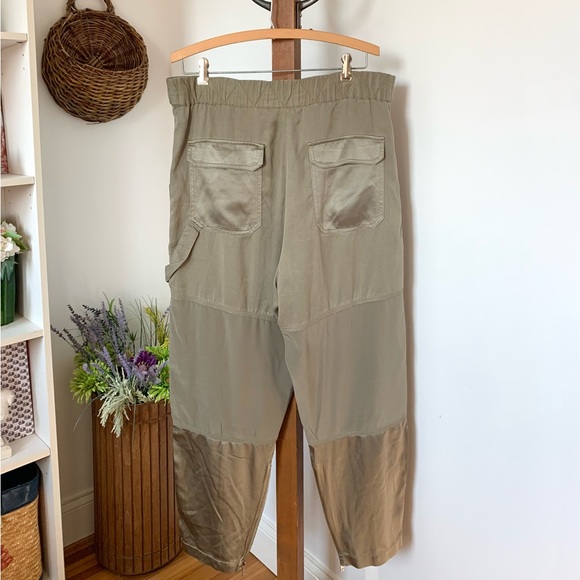 3.1 Phillip Lim Satin Cargo Belted Pant Olive green - Picture 8 of 16